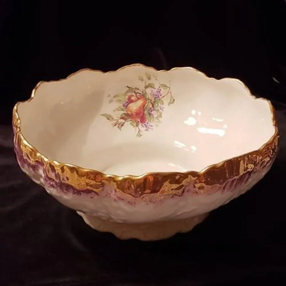 Vintage Clarus Ware Pope Gosser Scalloped Edge Bowl